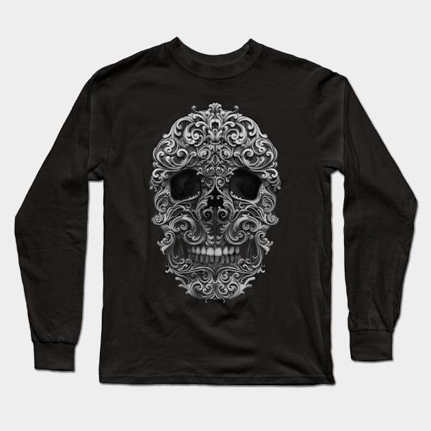 Skull Long Sleeve T-Shirt by giuliorossi